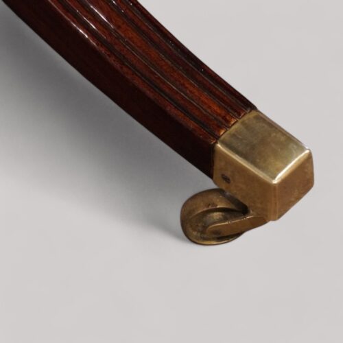 Georgian style mahogany twin pillar square toe