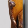 Pair of Edwardian leather sofas arm detail