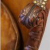 air of Edwardian leather sofas carving