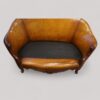 Pair of Edwardian leather sofas without cushion