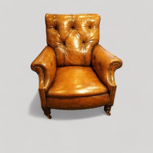 Victorian leather club chair