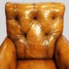 Victorian leather club chair button back