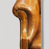 Victorian leather club chair roll arm