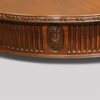 Adam style mahogany demi-lune table carving