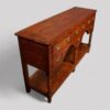 Antique oak pot board dresser base at angle