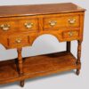 Antique oak pot board dresser base front corner