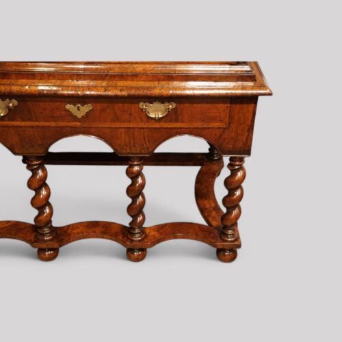Antique walnut chest on stand base