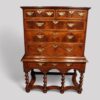 Antique walnut chest on stand