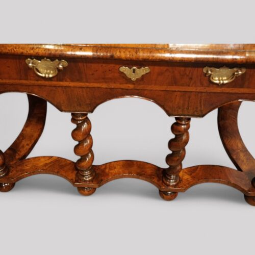 Antique walnut chest on stand front legs