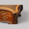 Chippendale style mahogany serpentine desk fine carved edge