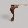 Chippendale style mahogany serpentine desk front leg