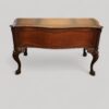 Chippendale style mahogany serpentine desk rear