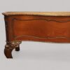 Chippendale style mahogany serpentine desk rear panel