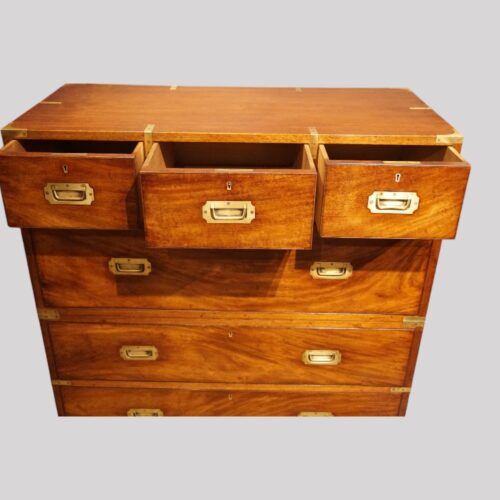 Victorian campaign chest drawers