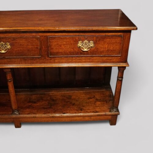 Georgian oak pot board dresser base end