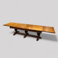 Large oak refectory dining table