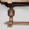 Large oak refectory dining table bulbous detail