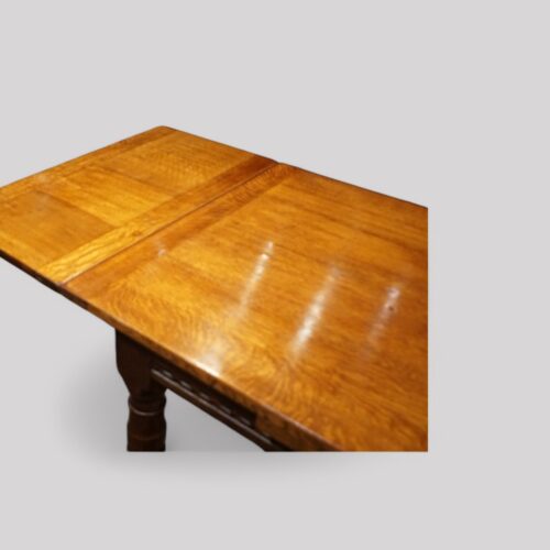 Oak refectory draw leaf dining table leaf