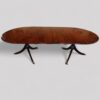 Regency style mahogany double pedestal dining table