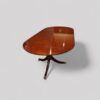 Regency style mahogany double pedestal dining table end view
