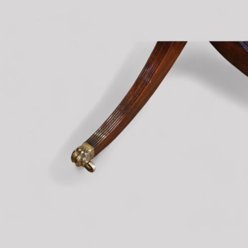 Regency style mahogany double pedestal dining table leg