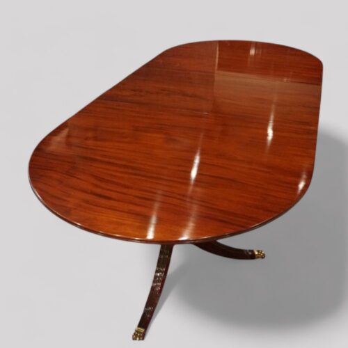 Regency style mahogany double pedestal dining table top