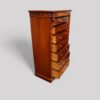 Victorian mahogany Wellington chest drawers open