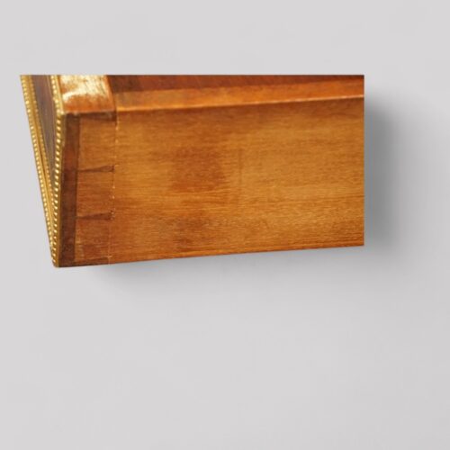 Victorian walnut ormolu pedestal desk drawer lining