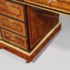 Victorian walnut ormolu pedestal desk interior kneehole