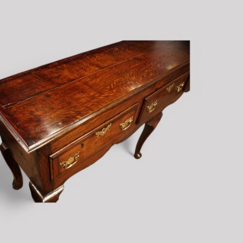 Antique oak cabriole leg dresser base end top