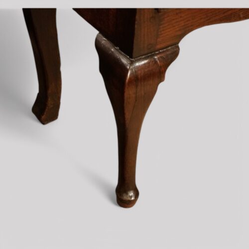 Antique oak cabriole leg dresser base front leg