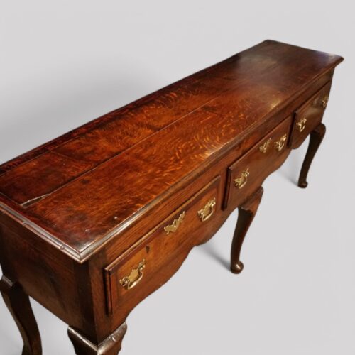 Antique oak cabriole leg dresser base top