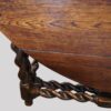Antique oak double gate leg table flap