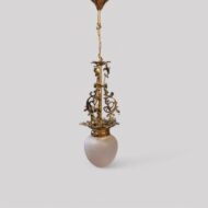 Edwardian brass hall lantern