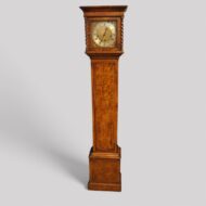 Edwardian walnut grandmother clock