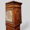 Edwardian walnut grandmother clock at angle