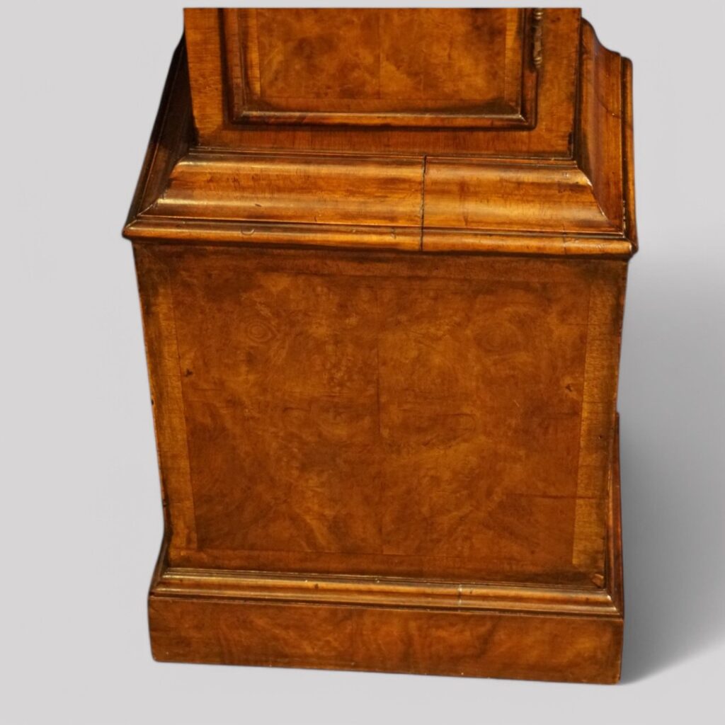 Edwardian walnut grandmother clock base