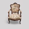 Pair of French walnut armchairs single