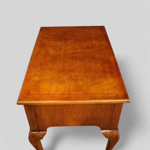 Queen Anne style walnut lowboy top view