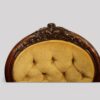 Victorian mahogany open arm chair carving to crest