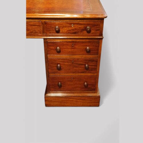 Victorian mahogany partners desk pedestal