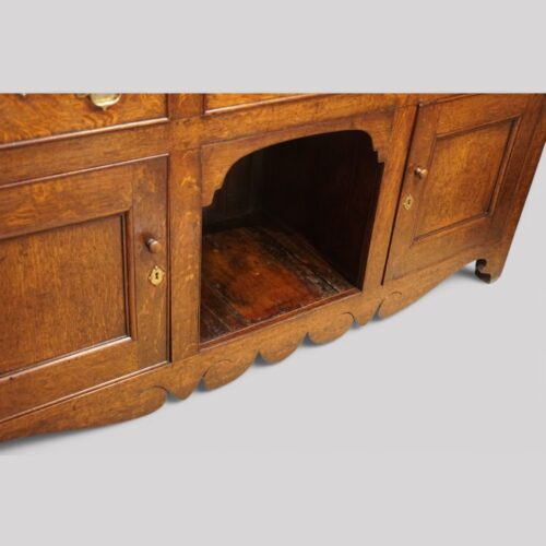 Antique oak dog kennel dresser arch