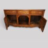 Antique oak dog kennel dresser interior