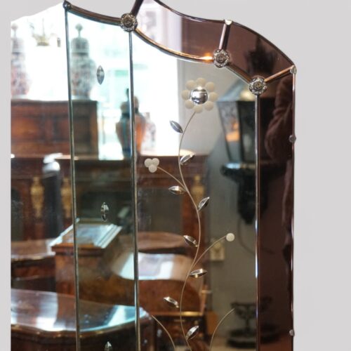 Art Deco overmantle side panel