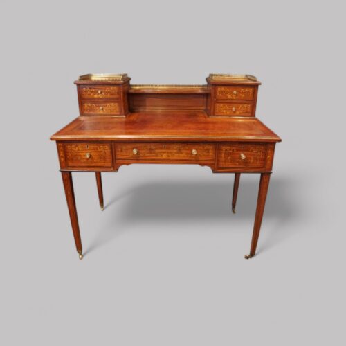 Edwardian inlaid satinwood writing table