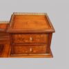 Edwardian inlaid satinwood writing table brass gallery