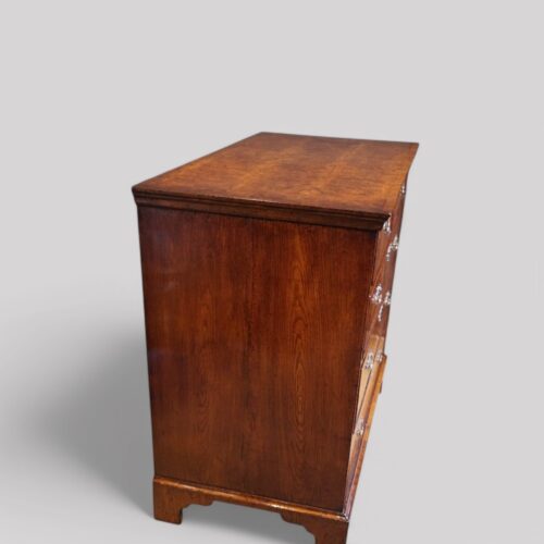 George II burr elm chest elm side