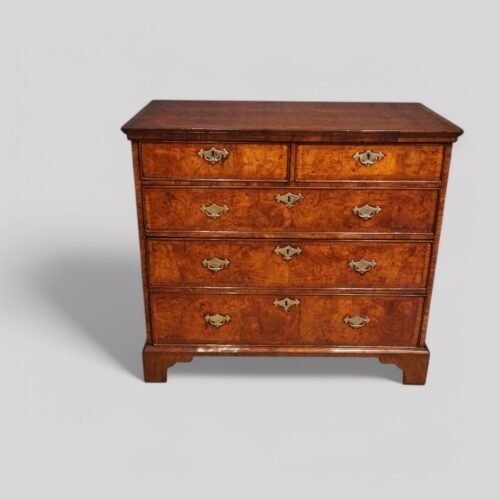 George II burr elm chest front