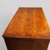 George II burr elm chest front top view