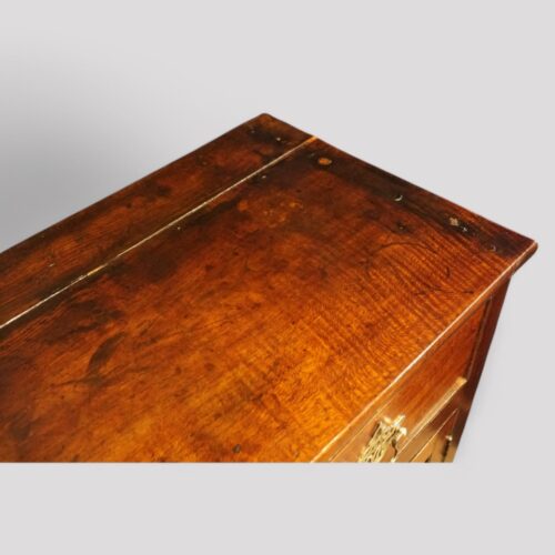 George III oak dog kennel dresser base end top